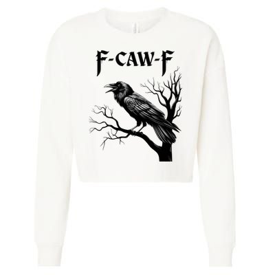 Black Crow, F-Caw-F Black Bird Cropped Pullover Crew