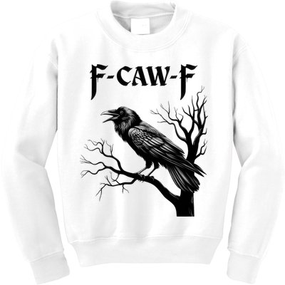 Black Crow, F-Caw-F Black Bird Kids Sweatshirt