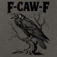 Black Crow, F-Caw-F Funny Black Bird Lover Cotton Canvas Backpack