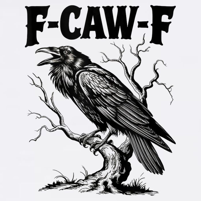 Black Crow, F-Caw-F Funny Black Bird Lover Doggie Tank