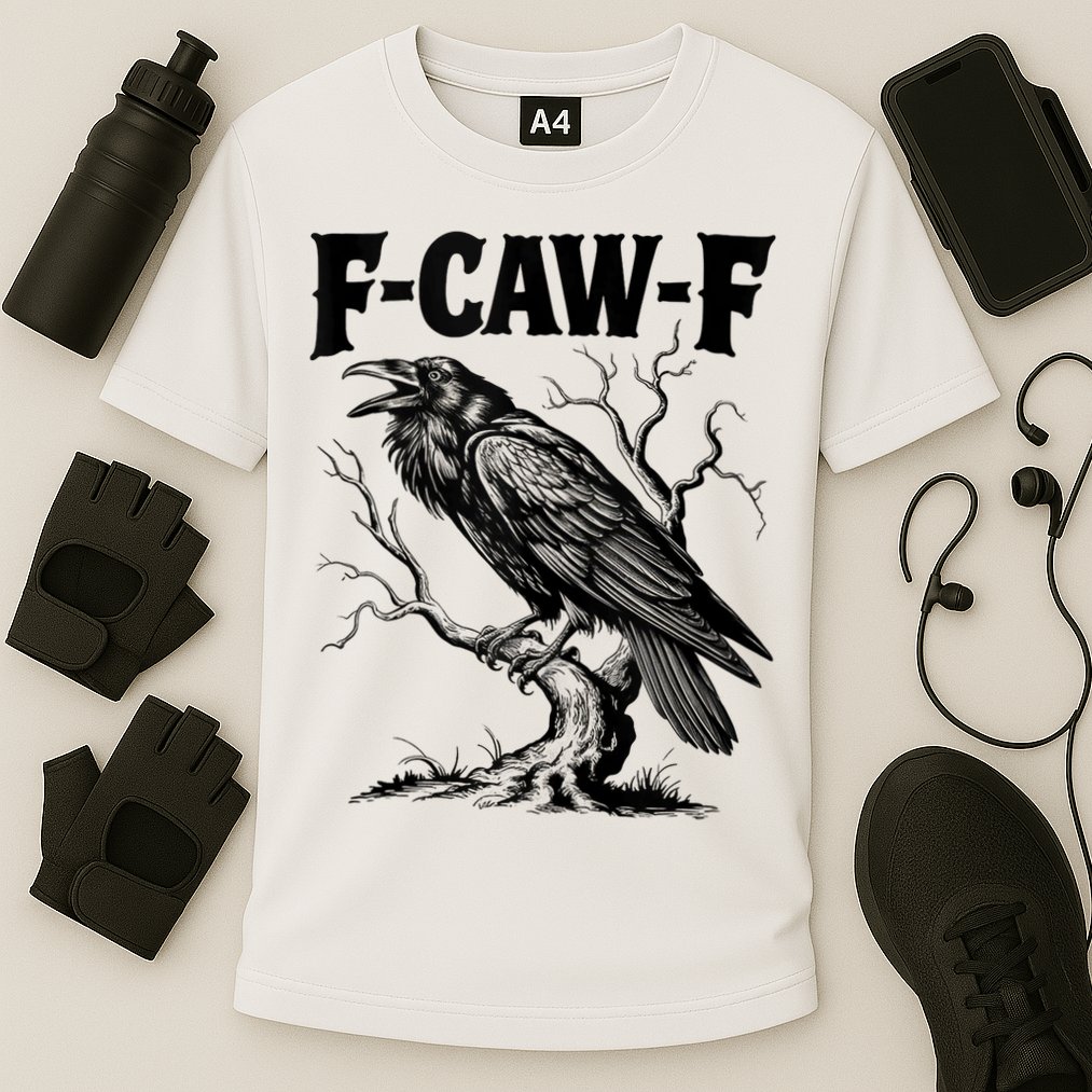 Black Crow, F-Caw-F Funny Black Bird Lover Performance Shirt