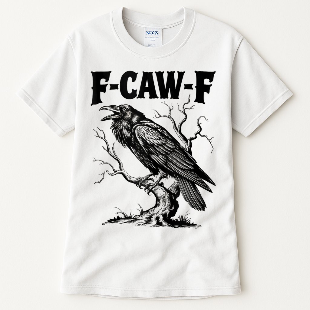 Black Crow, F-Caw-F Funny Black Bird Lover Tall T-Shirt
