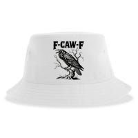 Black Crow, F-Caw-F Funny Black Bird Lover Sustainable Bucket Hat