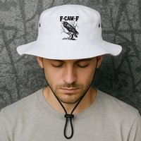 Black Crow, F-Caw-F Funny Black Bird Lover Bucket Hat