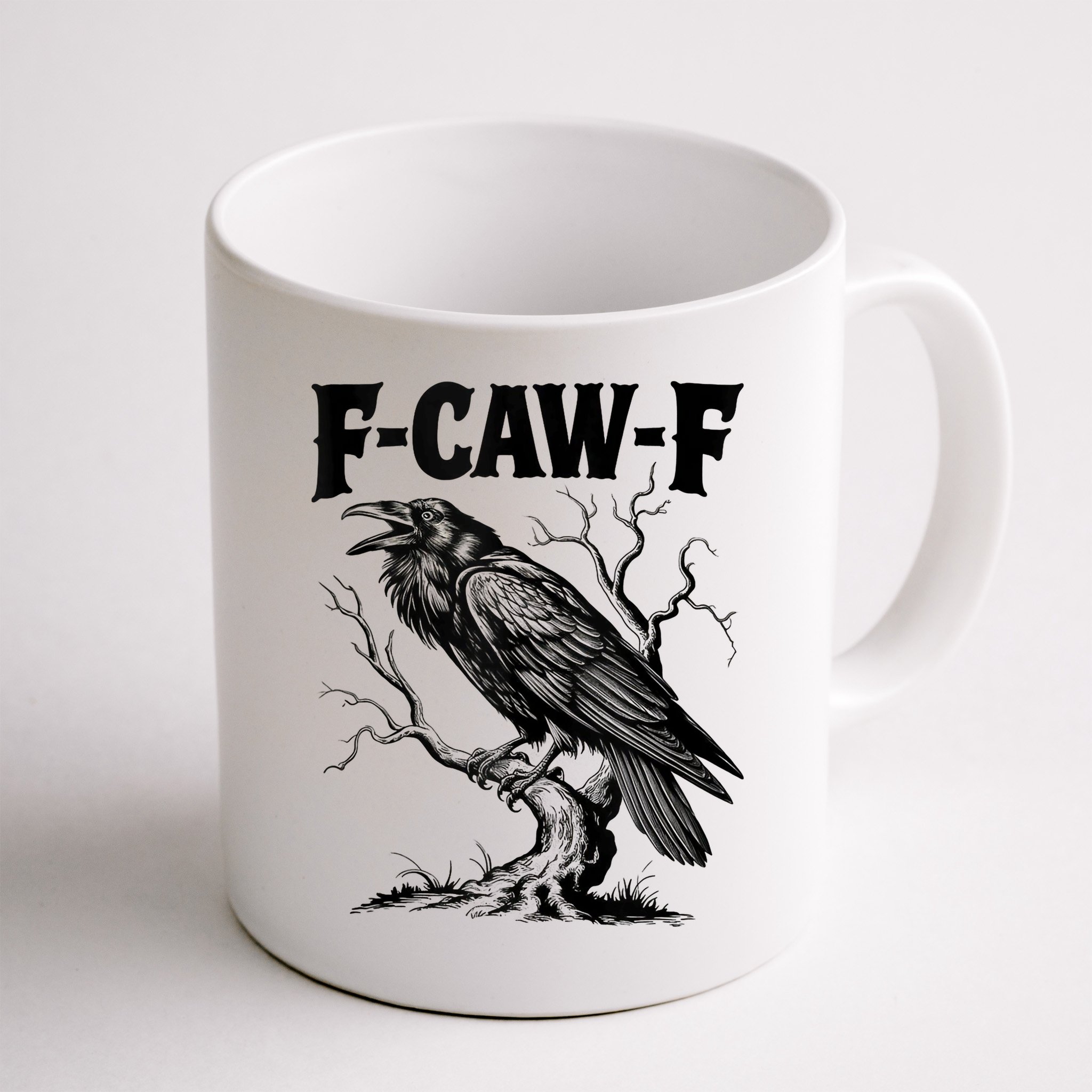 Black Crow, F-Caw-F Funny Black Bird Lover Mug