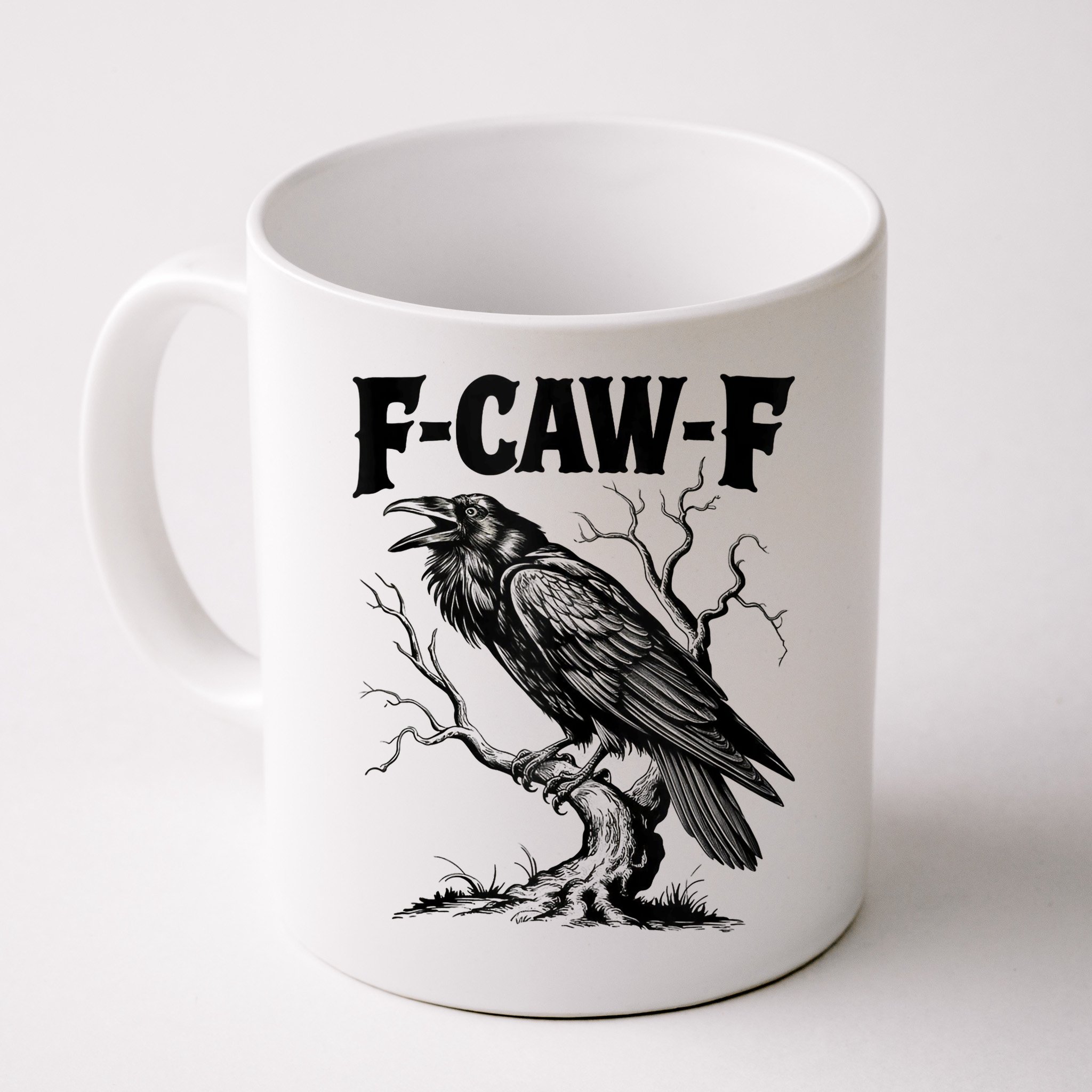 Black Crow, F-Caw-F Funny Black Bird Lover Mug