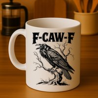 Black Crow, F-Caw-F Funny Black Bird Lover Mug