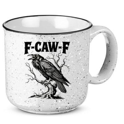 Black Crow, F-Caw-F Funny Black Bird Lover 15oz Campfire Ceramic Mug
