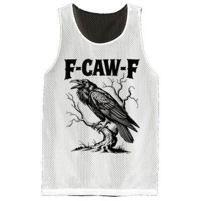 Black Crow, F-Caw-F Funny Black Bird Lover Mesh Reversible Basketball Jersey Tank