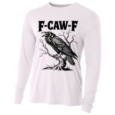 Black Crow, F-Caw-F Funny Black Bird Lover Cooling Performance Long Sleeve Crew