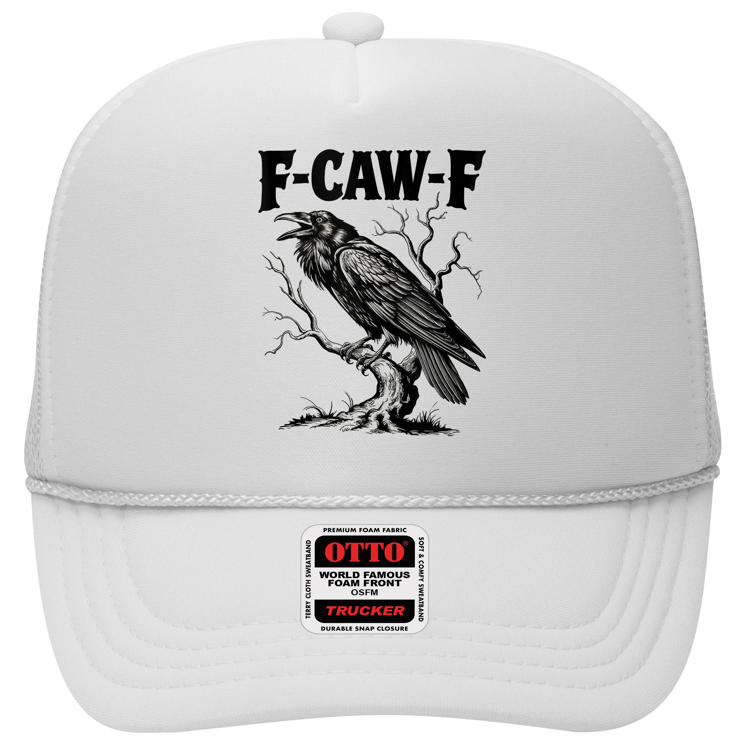 Black Crow, F-Caw-F Funny Black Bird Lover Hat