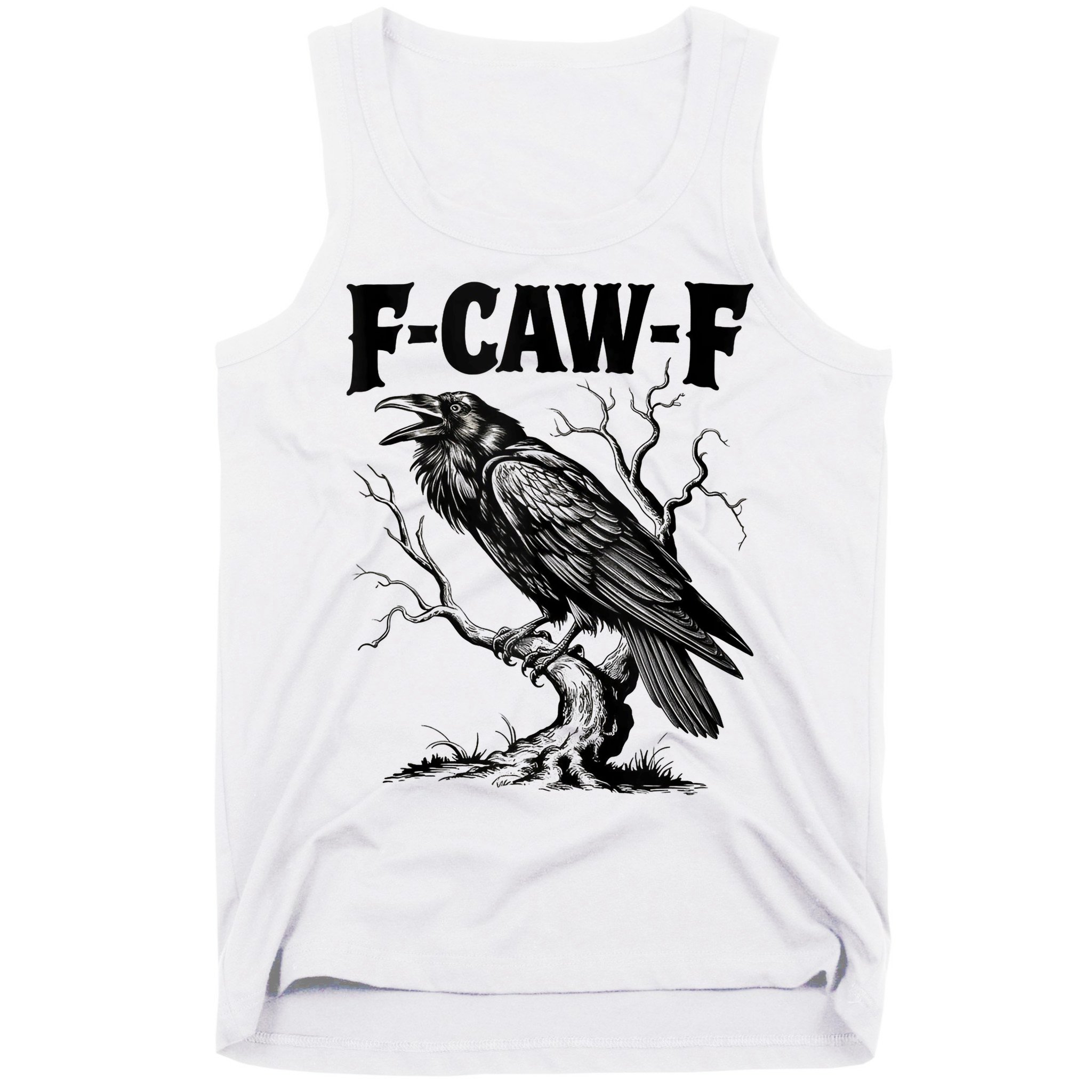 Black Crow, F-Caw-F Funny Black Bird Lover Tank Top