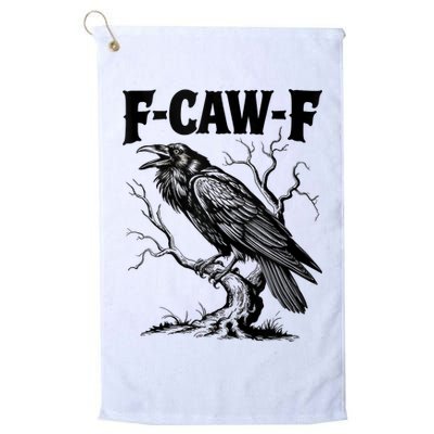 Black Crow, F-Caw-F Funny Black Bird Lover Golf Towel