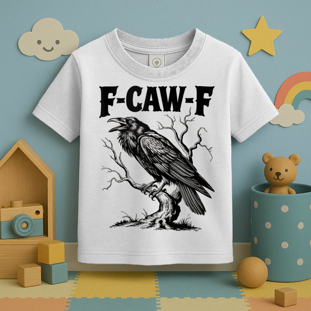 Black Crow, F-Caw-F Funny Black Bird Lover Toddler T-Shirt