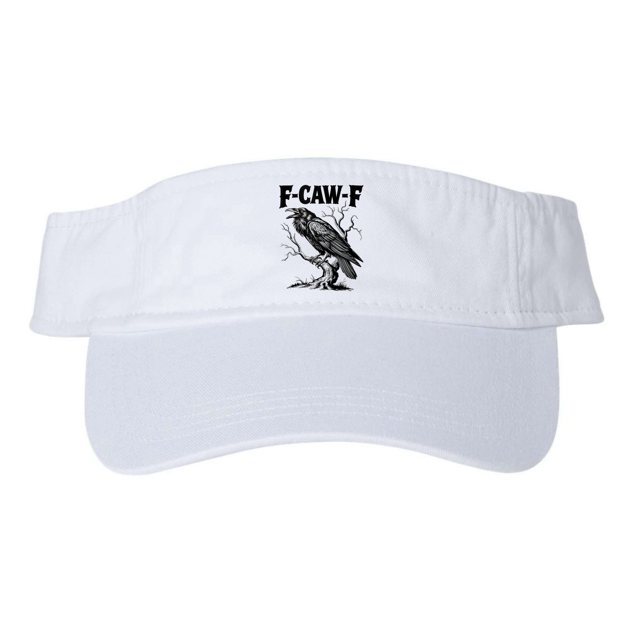 Black Crow, F-Caw-F Funny Black Bird Lover Visor