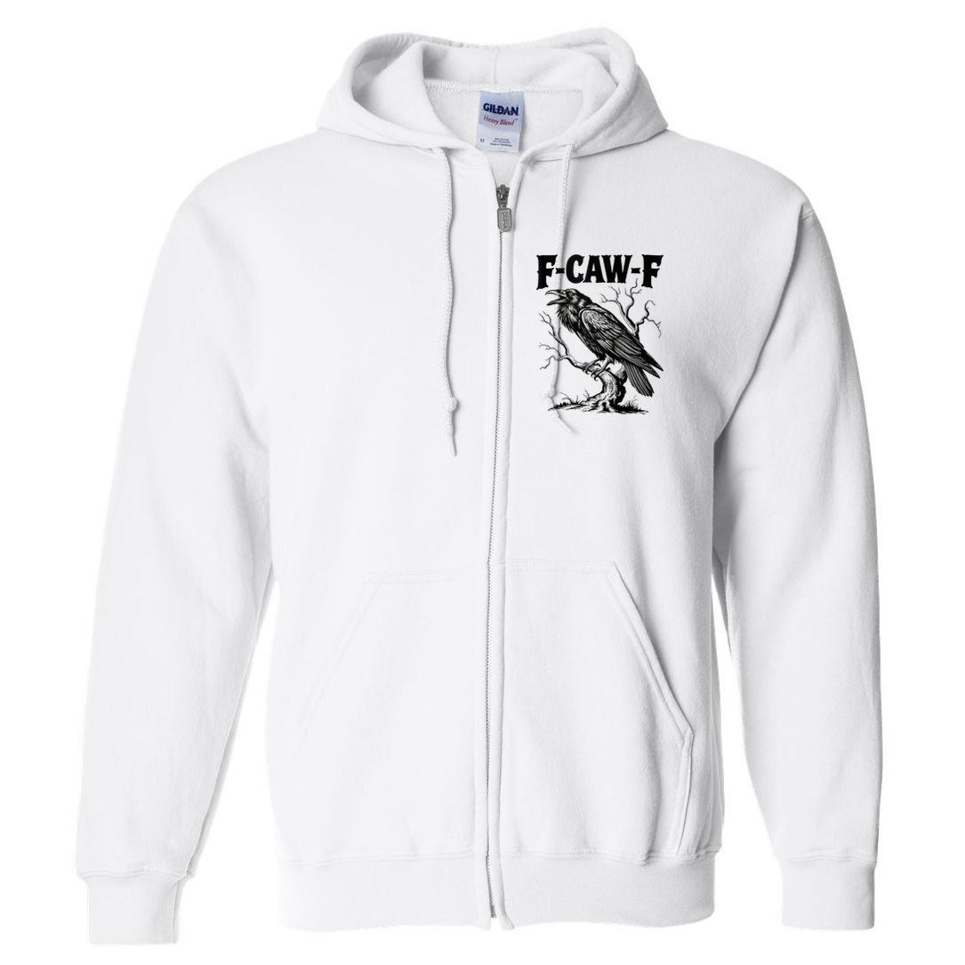 Black Crow, F-Caw-F Funny Black Bird Lover Full Zip Hoodie