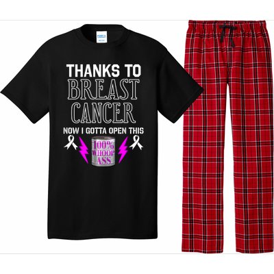 Breast Cancer Fighter Can Of Whoop Ass Funny Quote Meaningful Gift Pajama Set