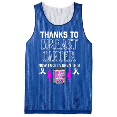 Breast Cancer Fighter Can Of Whoop Ass Funny Quote Meaningful Gift Mesh Reversible Basketball Jersey Tank