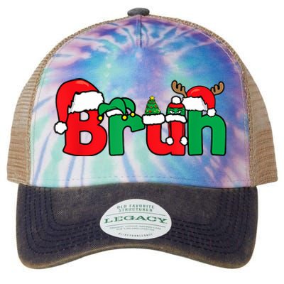 Bruh Christmas Funny Xmas Pajama Legacy Tie Dye Trucker Hat