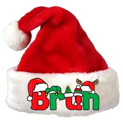 Bruh Christmas Funny Xmas Pajama Premium Christmas Santa Hat