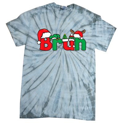 Bruh Christmas Funny Xmas Pajama Tie-Dye T-Shirt