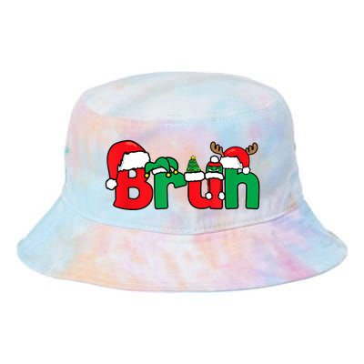 Bruh Christmas Funny Xmas Pajama Tie Dye Newport Bucket Hat