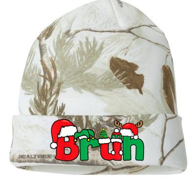 Bruh Christmas Funny Xmas Pajama Kati Licensed 12" Camo Beanie