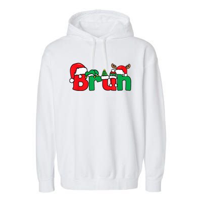 Bruh Christmas Funny Xmas Pajama Garment-Dyed Fleece Hoodie