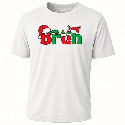 Bruh Christmas Funny Xmas Pajama Cooling Performance Crew T-Shirt