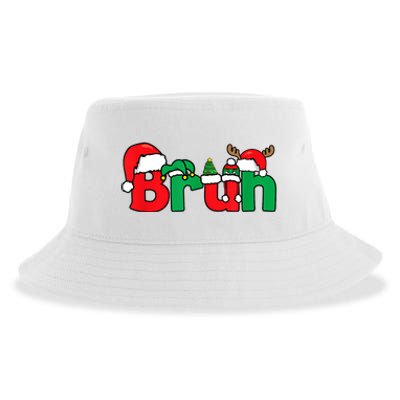 Bruh Christmas Funny Xmas Pajama Sustainable Bucket Hat