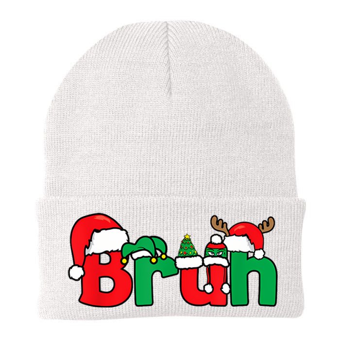 Bruh Christmas Funny Xmas Pajama Knit Cap Winter Beanie