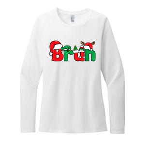 Bruh Christmas Funny Xmas Pajama Womens CVC Long Sleeve Shirt