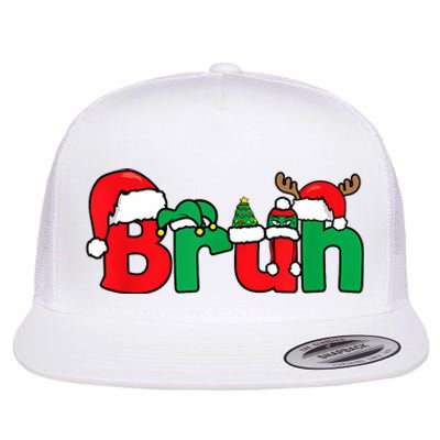 Bruh Christmas Funny Xmas Pajama Flat Bill Trucker Hat