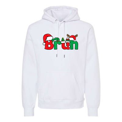 Bruh Christmas Funny Xmas Pajama Premium Hoodie