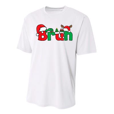 Bruh Christmas Funny Xmas Pajama Performance Sprint T-Shirt