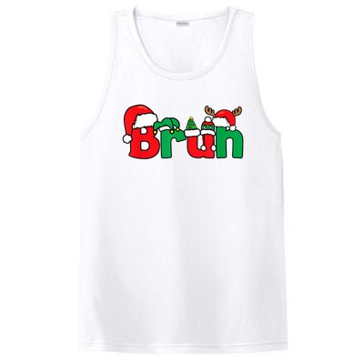 Bruh Christmas Funny Xmas Pajama PosiCharge Competitor Tank