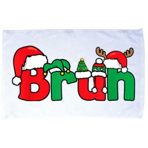 Bruh Christmas Funny Xmas Pajama Microfiber Hand Towel