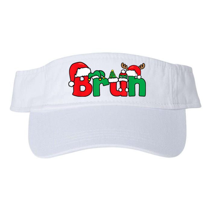 Bruh Christmas Funny Xmas Pajama Valucap Bio-Washed Visor