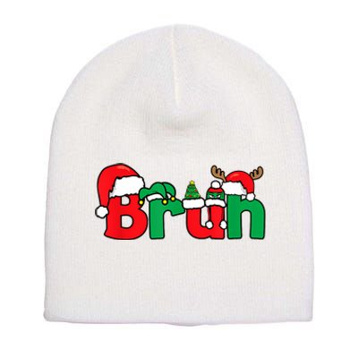 Bruh Christmas Funny Xmas Pajama Short Acrylic Beanie