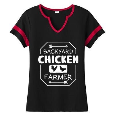 Backyard Chicken Farmer Tee Country Farm Women Girl Men Ladies Halftime Notch Neck Tee