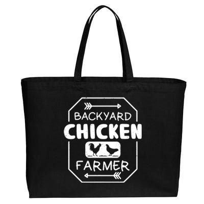 Backyard Chicken Farmer Tee Country Farm Women Girl Men Cotton Canvas Jumbo Tote