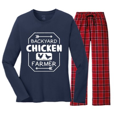 Backyard Chicken Farmer Tee Country Farm Women Girl Men Women's Long Sleeve Flannel Pajama Set 