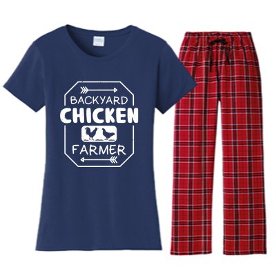 Backyard Chicken Farmer Tee Country Farm Women Girl Men Women's Flannel Pajama Set