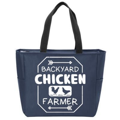 Backyard Chicken Farmer Tee Country Farm Women Girl Men Zip Tote Bag