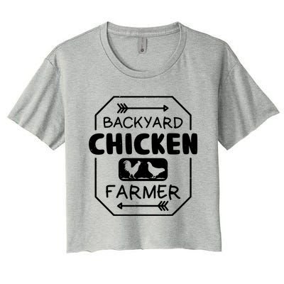 Backyard Chicken Farmer Tee Country Farm Women Girl Men Women's Crop Top Tee