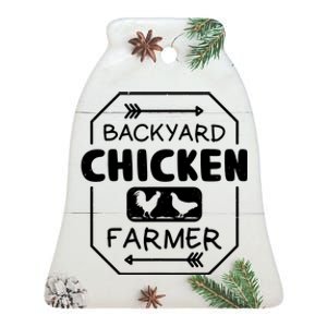 Backyard Chicken Farmer Tee Country Farm Women Girl Men Ceramic Bell Ornament