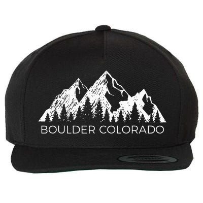 Boulder Colorado For Men Women Boulder Colorado Gift Wool Snapback Cap