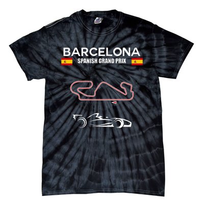 Barcelona Circuit Formula Racing Car Spanish Grand Prix Tie-Dye T-Shirt