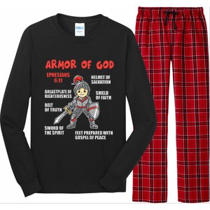 Bible Chapters For Put On The Full Armor Of God Long Sleeve Pajama Set