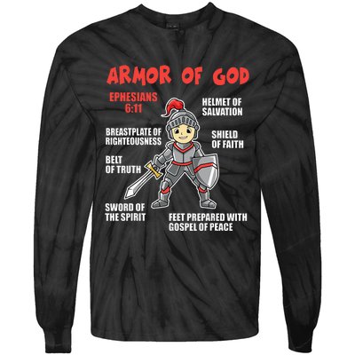 Bible Chapters For Put On The Full Armor Of God Tie-Dye Long Sleeve Shirt